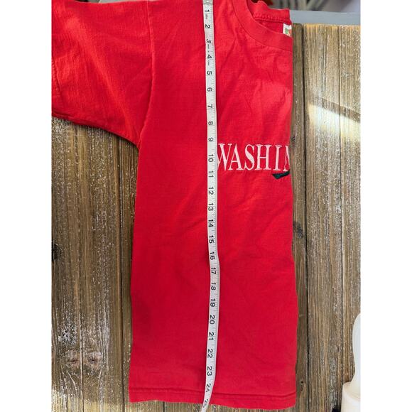 Vintage Washington DC T-Shirt Embroidered Red Rose Y2K M Americana Streetwear - Picture 7 of 7